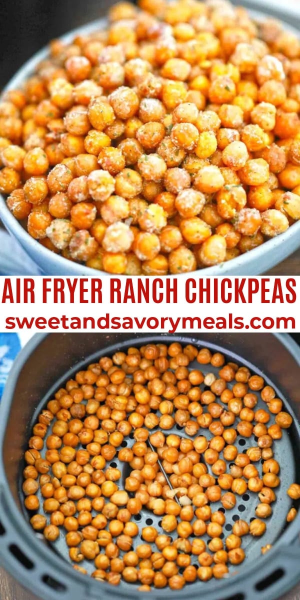 easy air fryer ranch chickpeas pin