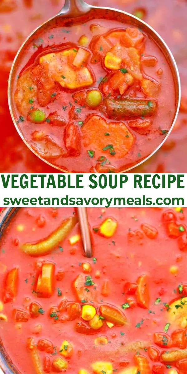 easy vegetable soup recipe pin