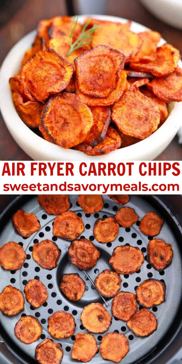 easy air fryer carrot chips pin