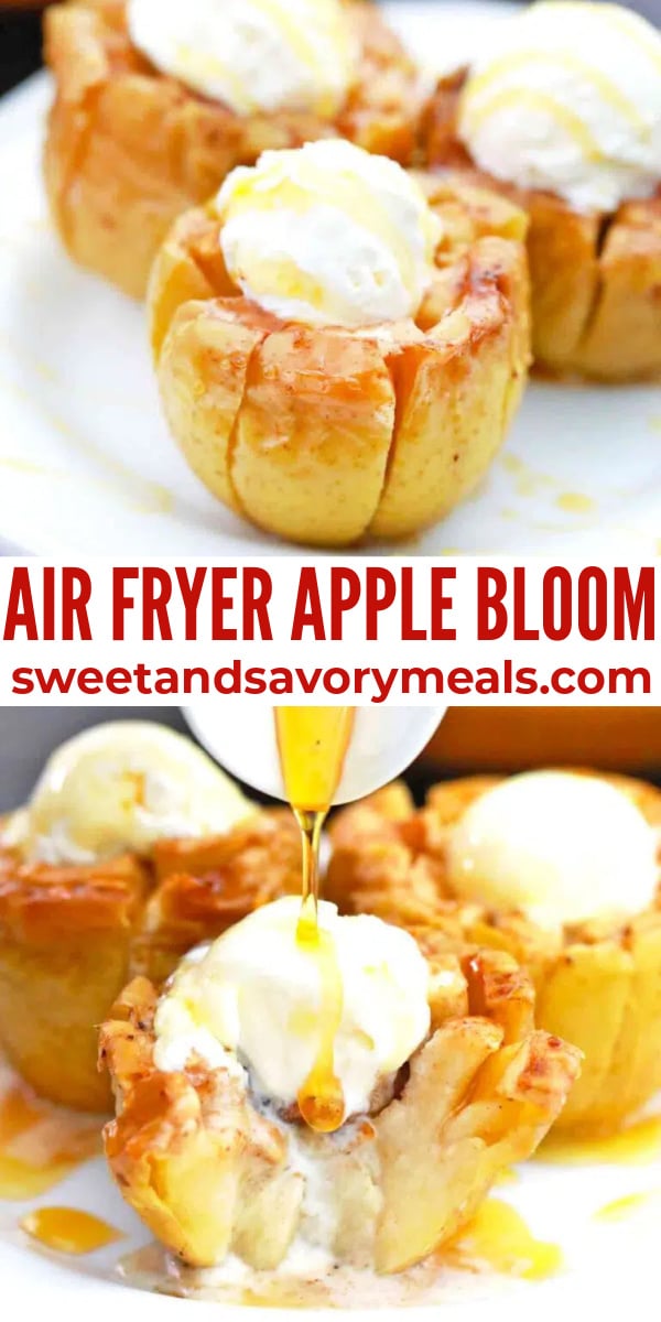 easy air fryer apple bloom pin