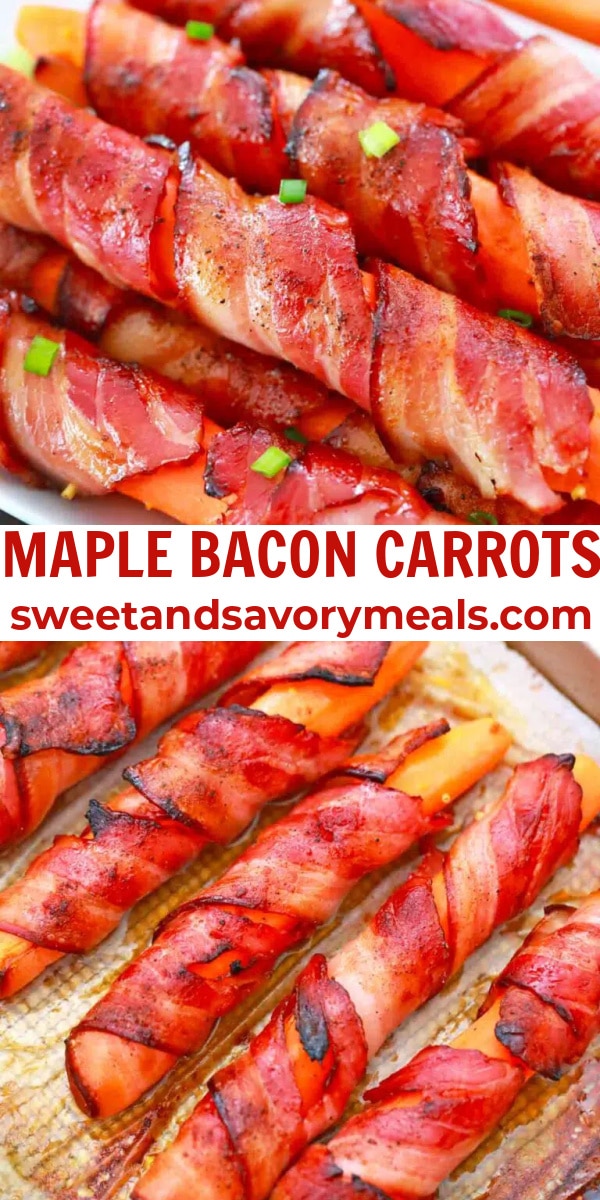 easy maple bacon carrots pin