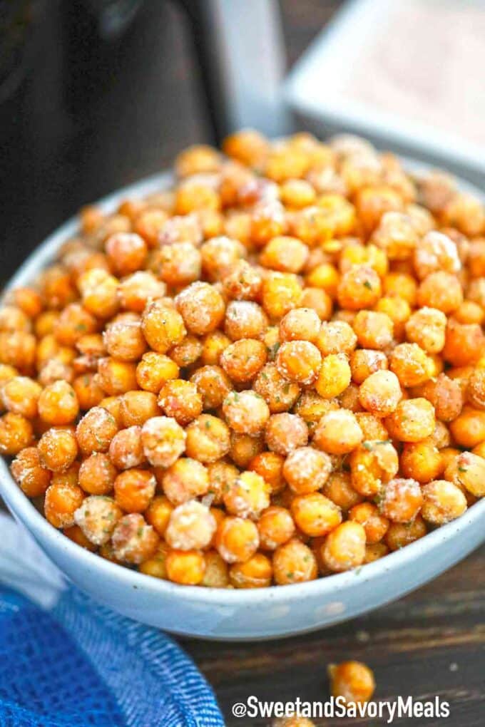 a bowl of ranch chickpeas