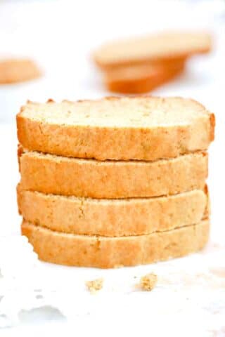 stack of sliced of peanut butter bread