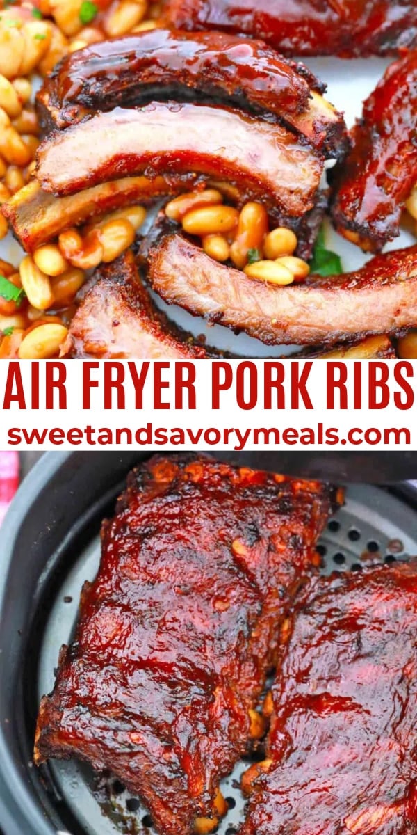 easy air fryer pork ribs pin