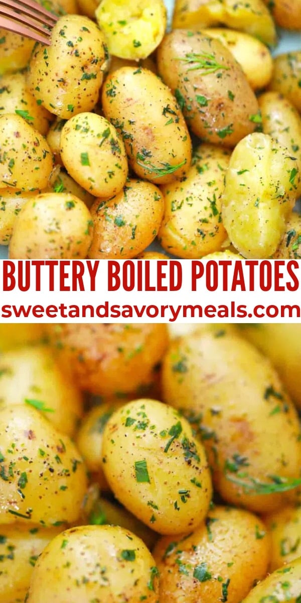 easy buttery boiled potatoes pin