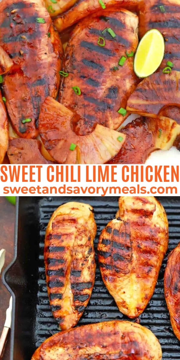 easy sweet chili lime chicken pin