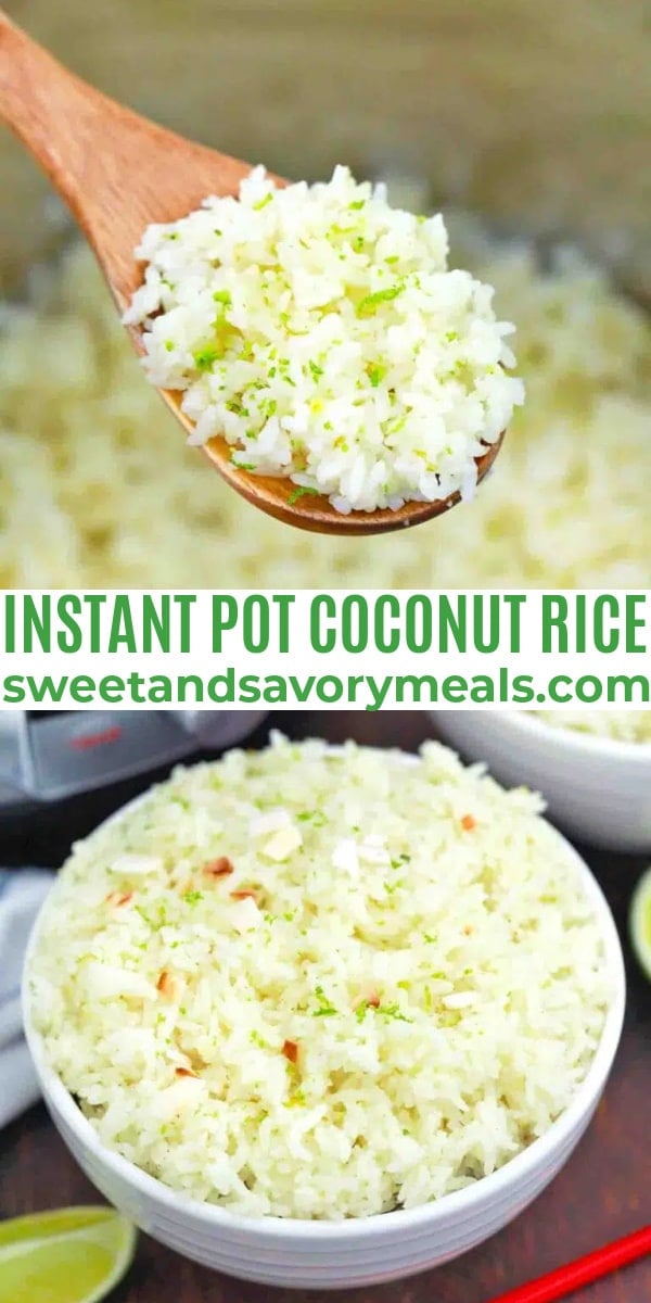easy instant pot coconut rice pin