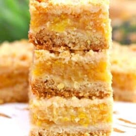 stacked pineapple crumb bars