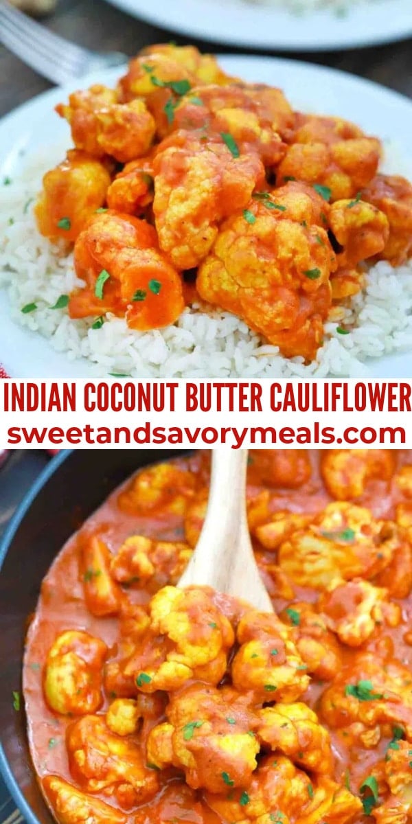 easy indian coconut butter cauliflower pin