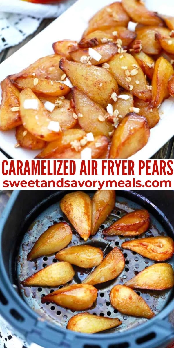easy air fryer pears pin