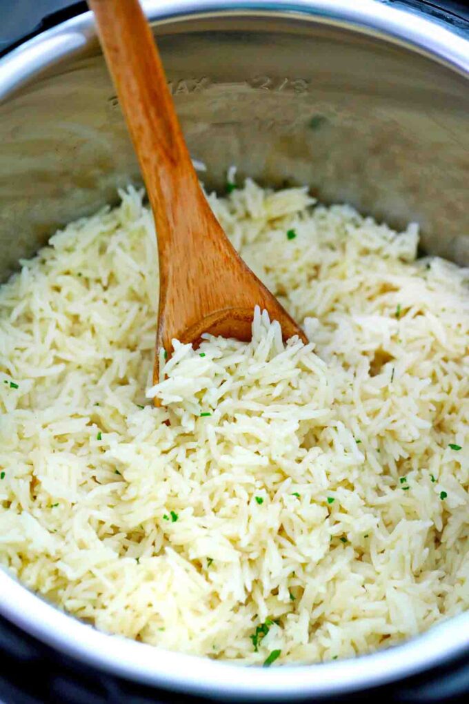 fluffy instant pot stick of butter rice