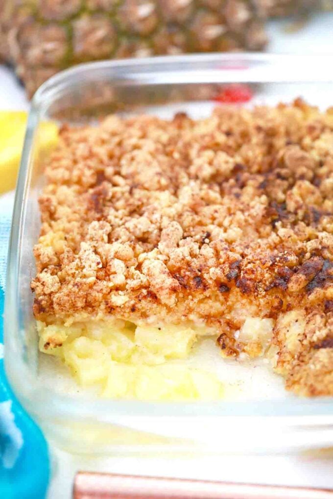 pineapple crisp with crumb topping