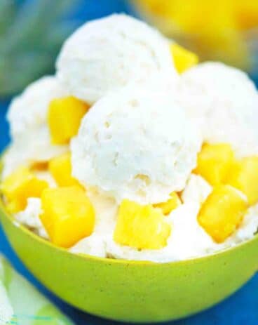 No-Churn Pineapple Ice Cream