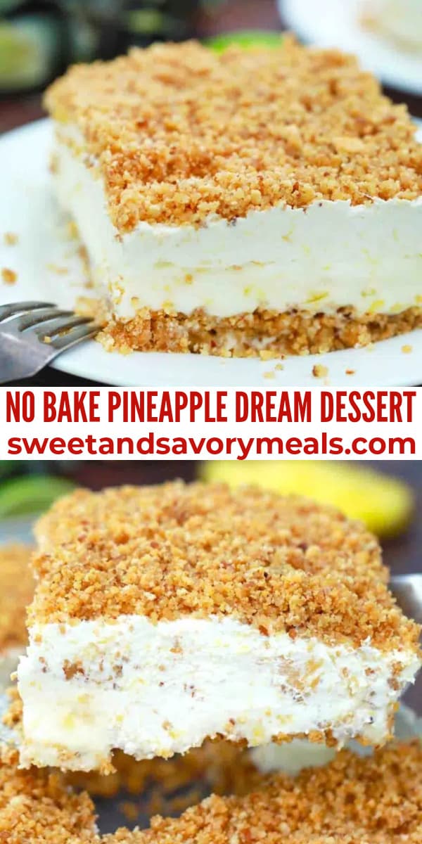 easy pineapple dream dessert pin