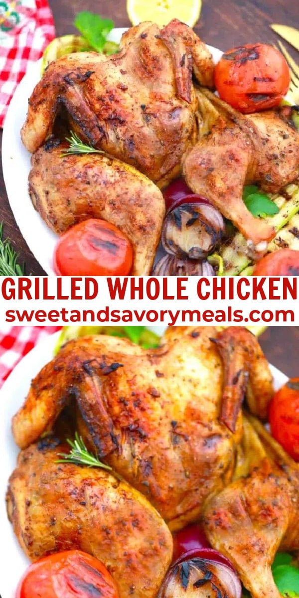 easy grilled whole chicken pin