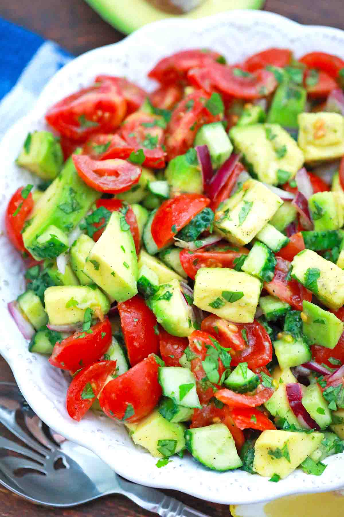 Cucumber Tomato Avocado Salad Recipe Video S Sm