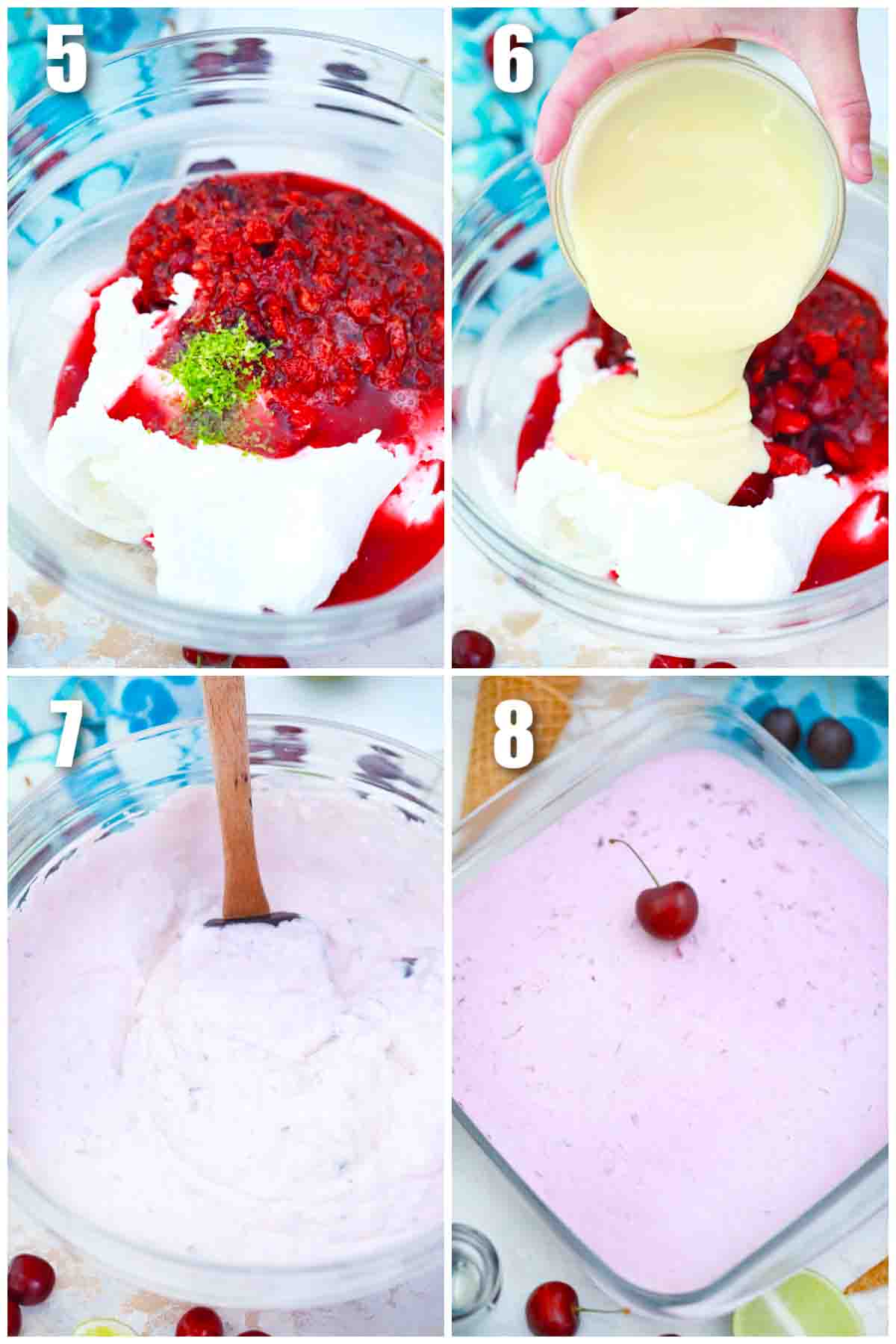 No Churn Cherry Ice Cream Recipe Video Sweet And Savory Meals 6340