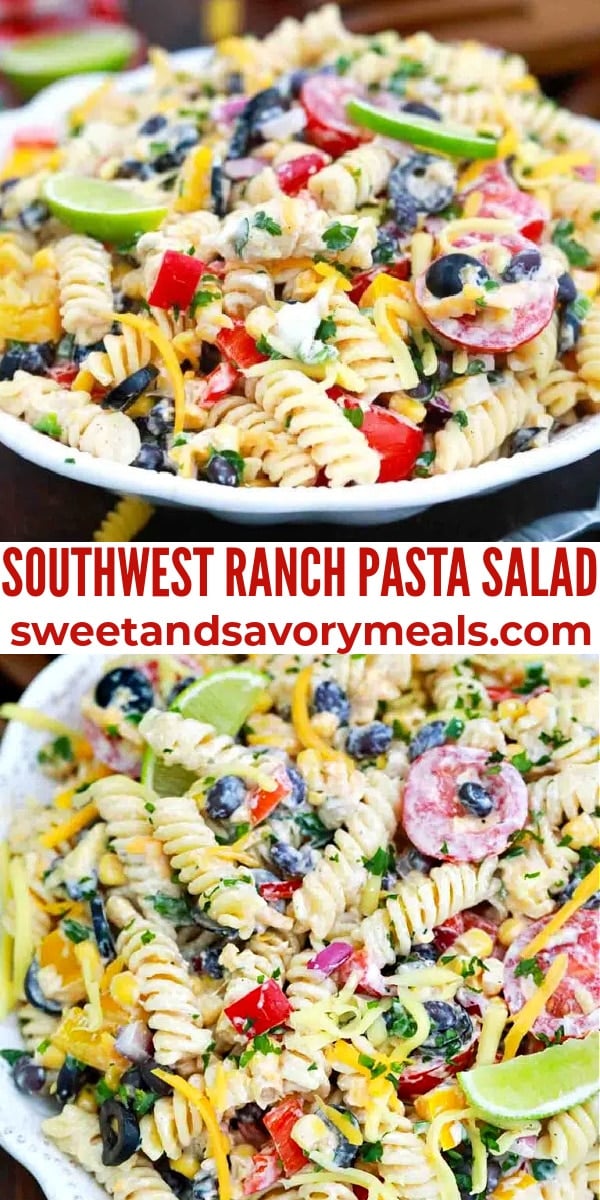 easy ranch pasta salad pin
