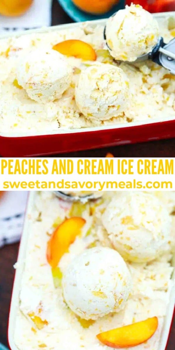 easy peaches and cream ice cream pin