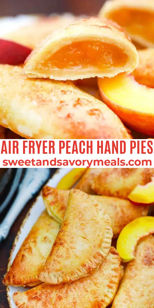 easy air fryer peach hand pies pin