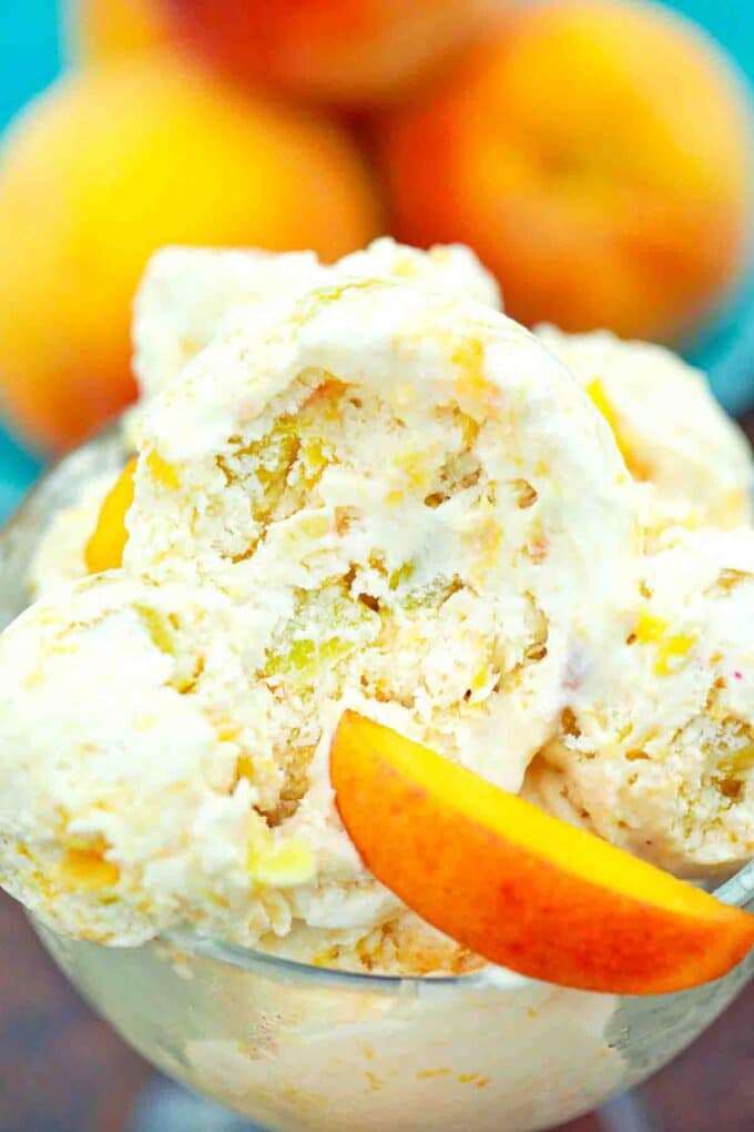 Peaches and Cream Ice Cream - Elke Living