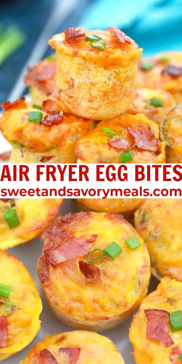 easy air fryer egg bites pin