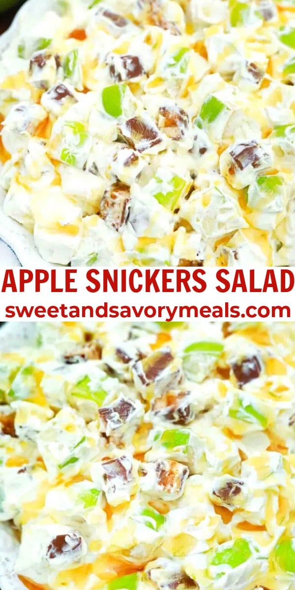 easy apple snickers salad pin