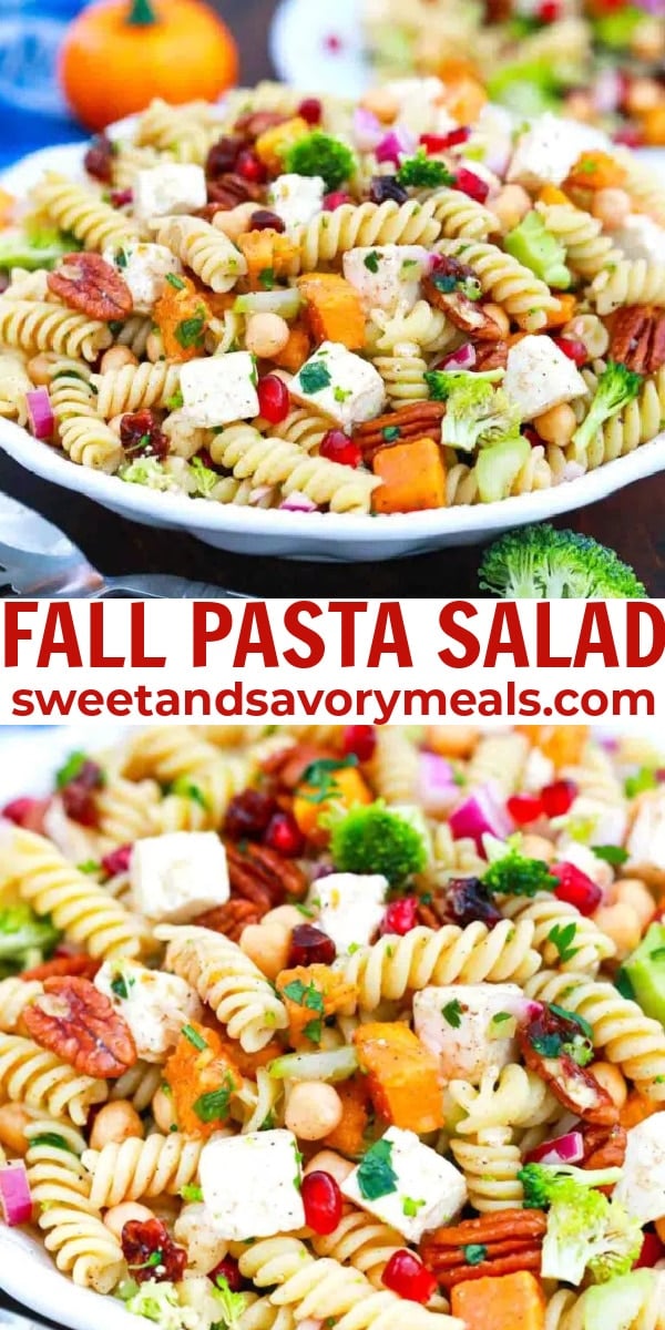 easy fall pasta salad pin