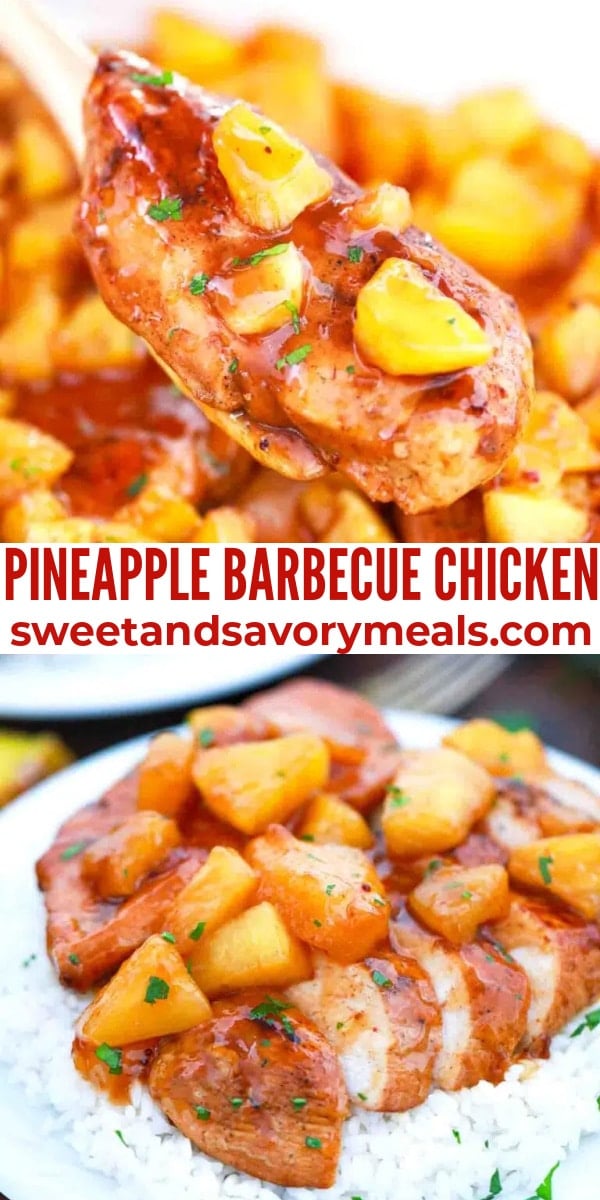 easy pineapple barbecue chicken pin
