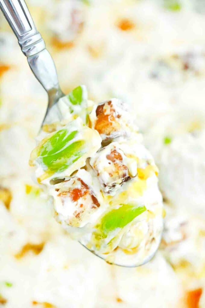 a spooful of apple snickers salad