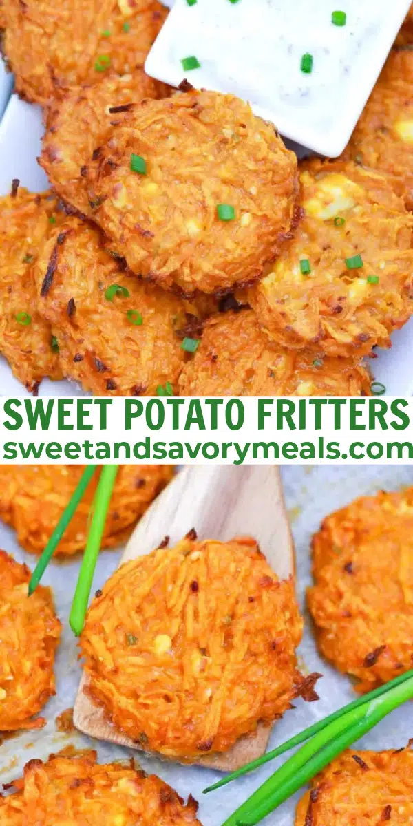 easy sweet potato fritters pin