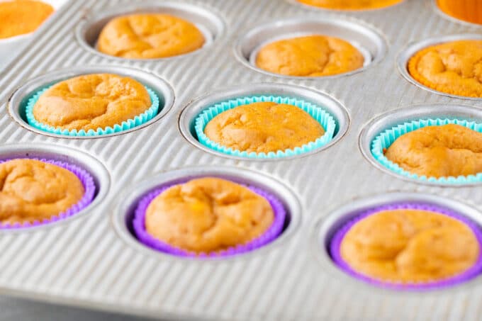 Baked sweet potato pie cupcakes.