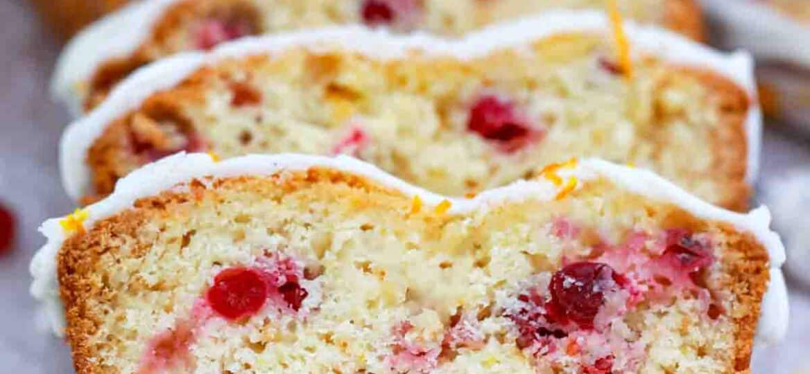 sliced cranberry orange bread