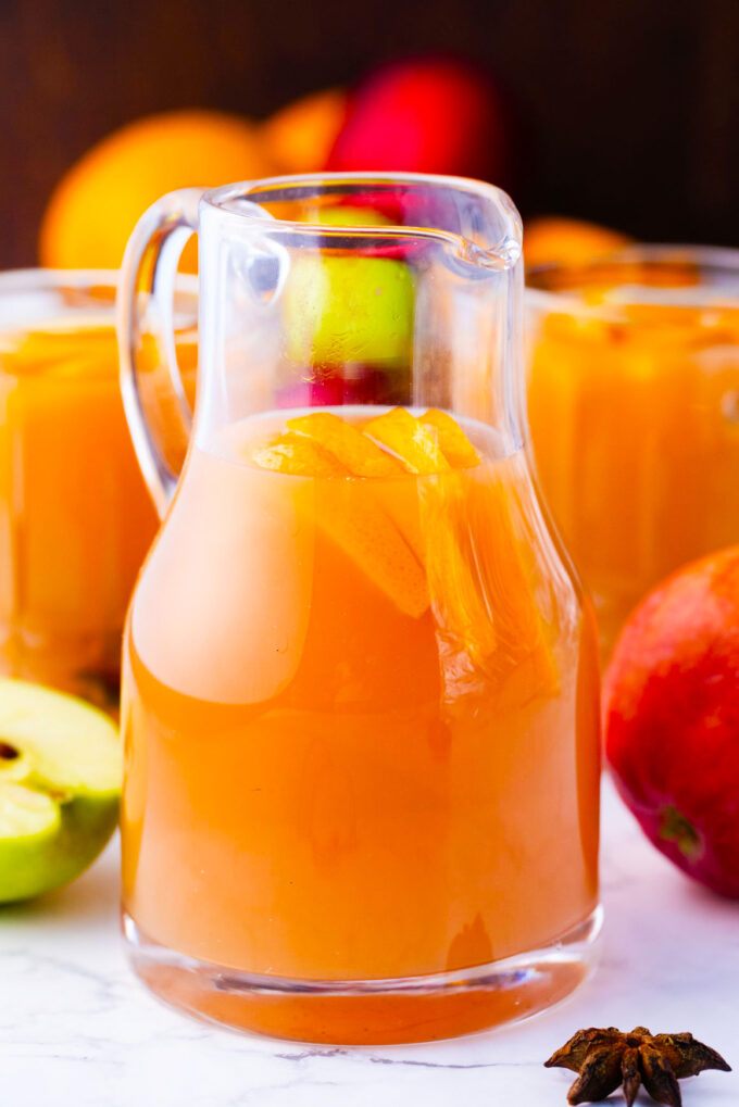 A jug of apple cider.