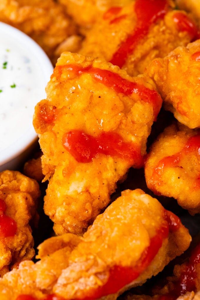 Very crispy boneless chicken wings.