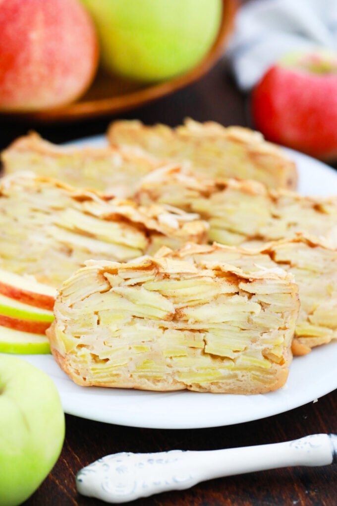 Homemade invisible apple cake.