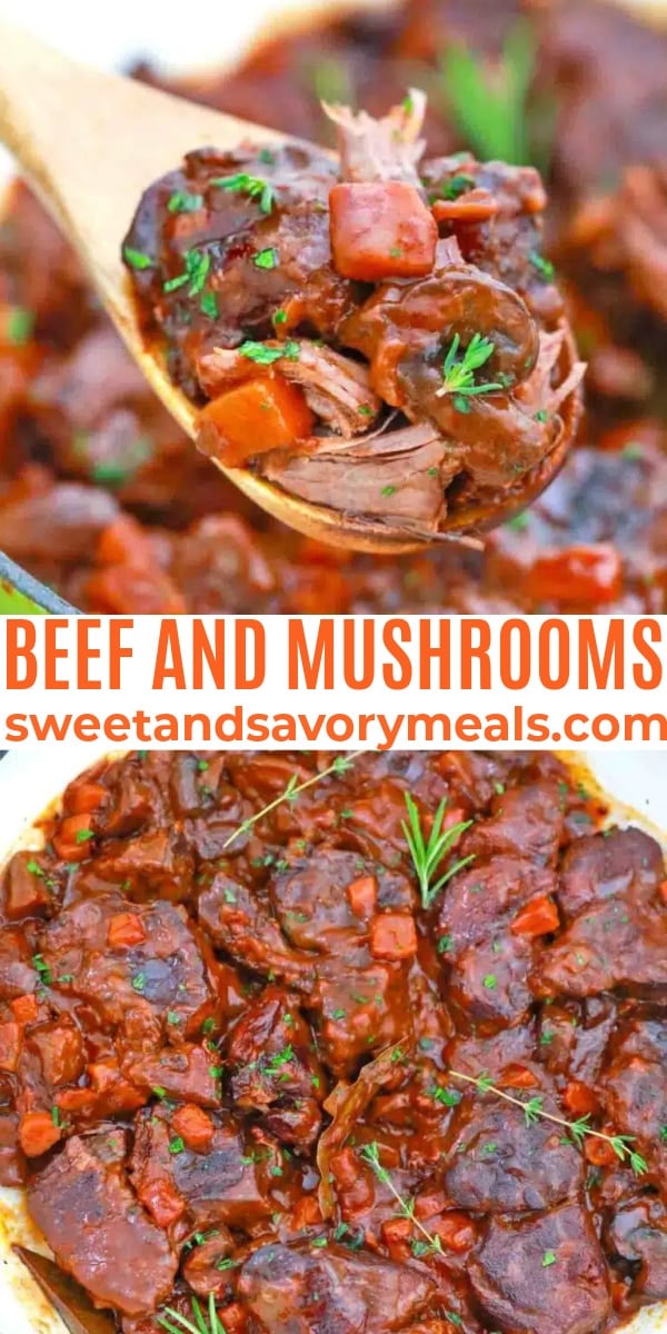 easy beef and mushrooms pin