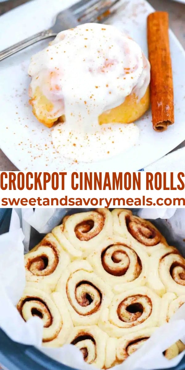 easy crockpot cinnamon rolls pin