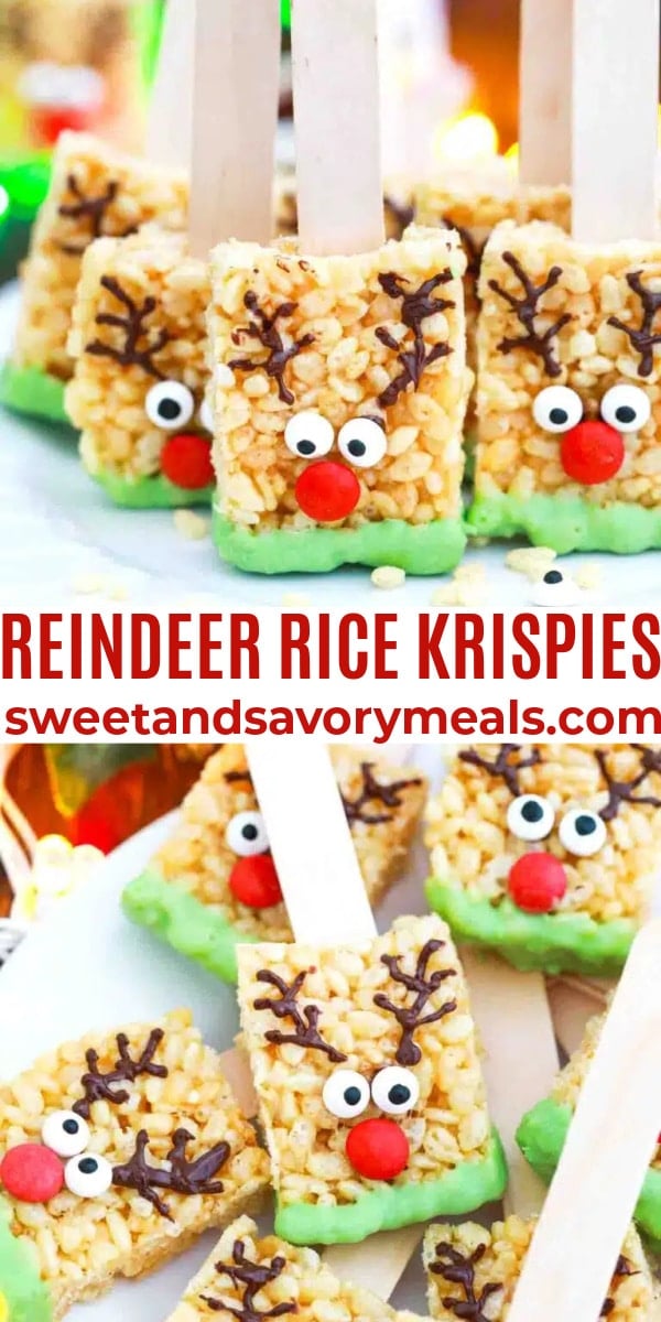 easy reindeer rice krispies pin