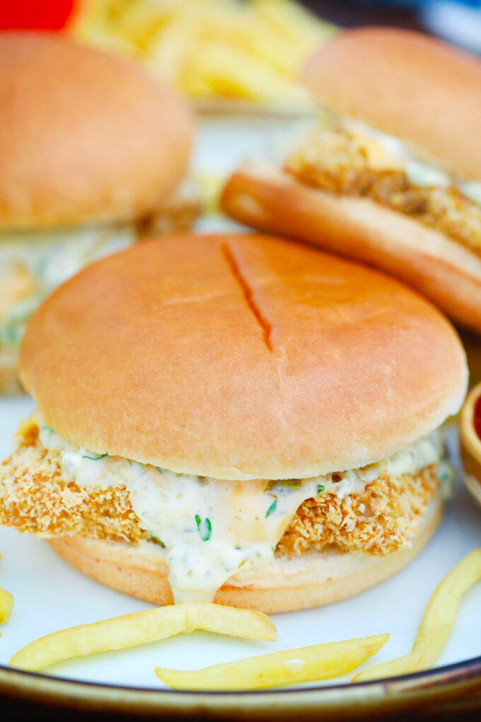 Homemade McDonald's filet-o-fish.