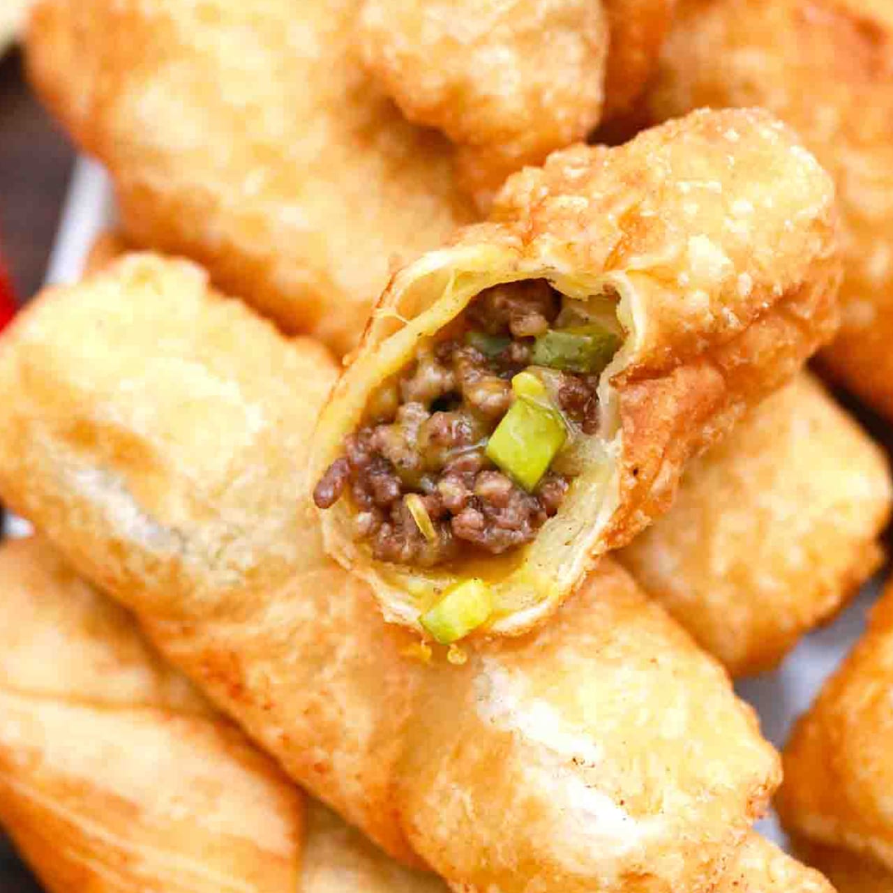 Crispy Lasagna Egg Rolls