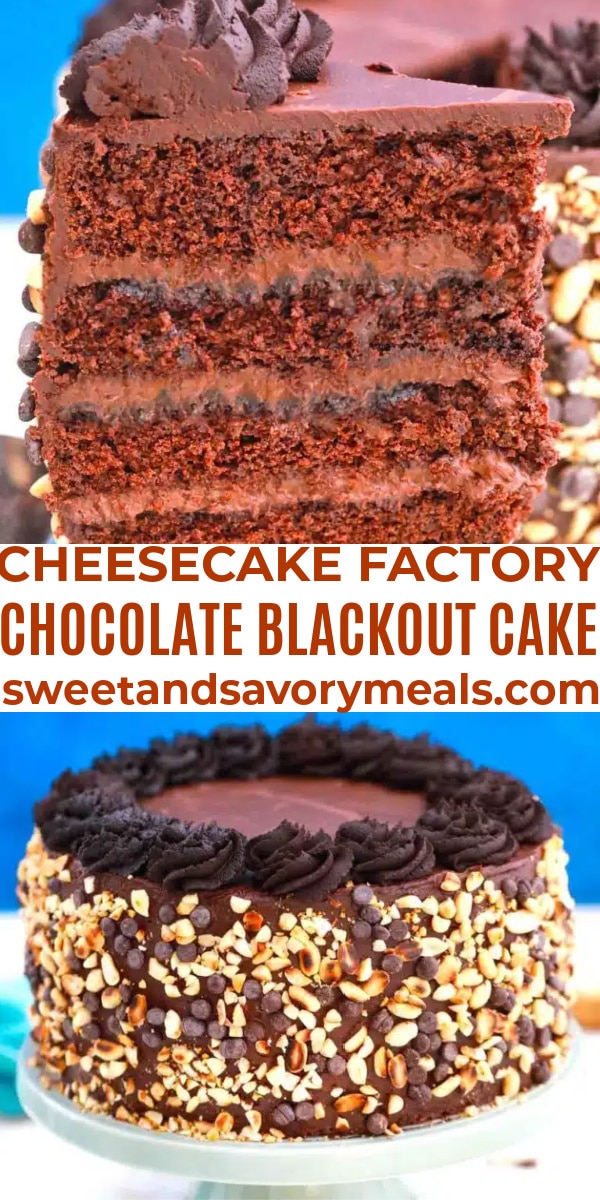 homemade cheesecake factory chocolate blackout cake pin