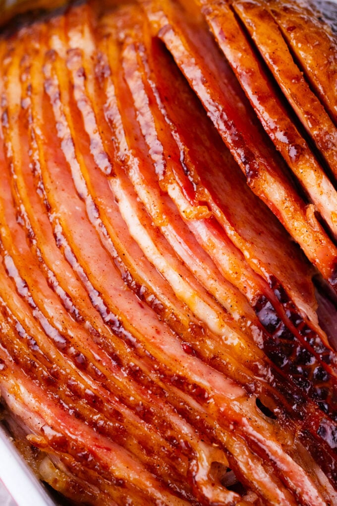 Homemade oven baked honey butter ham.