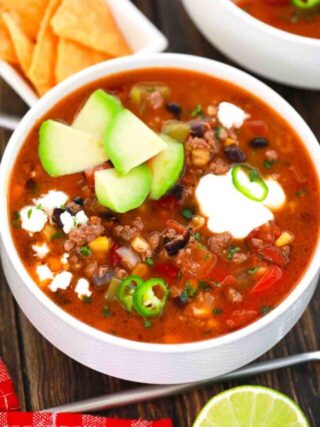ground beef taco soup