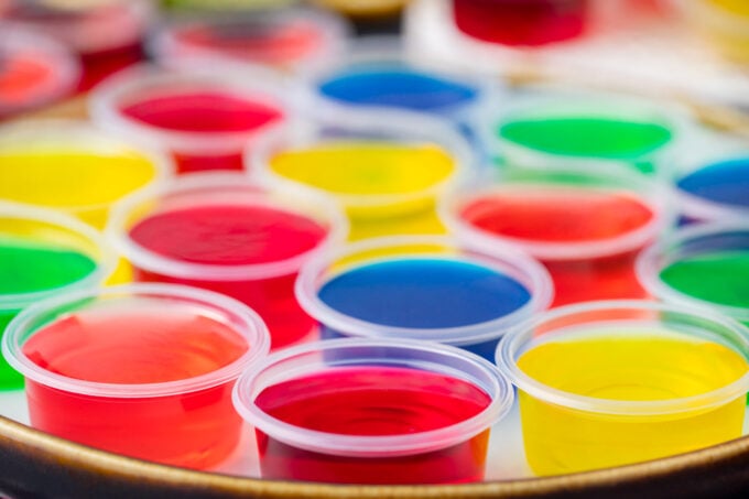 Single serve jello shots.