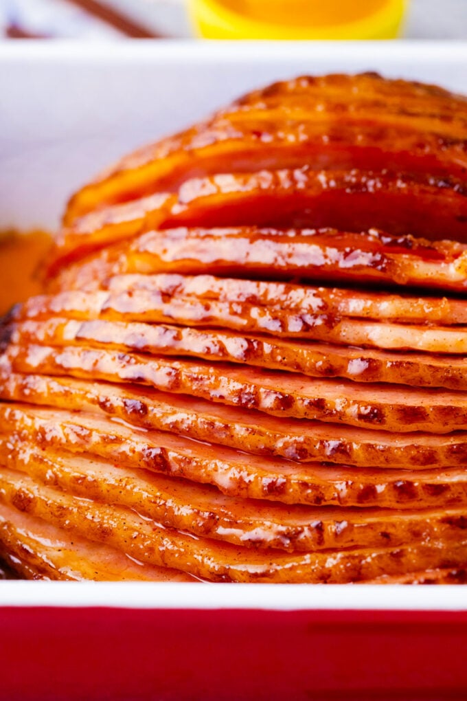 Juicy and delicate oven baked honey butter ham.