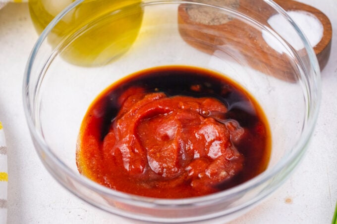 Homemade tonkatsu sauce.