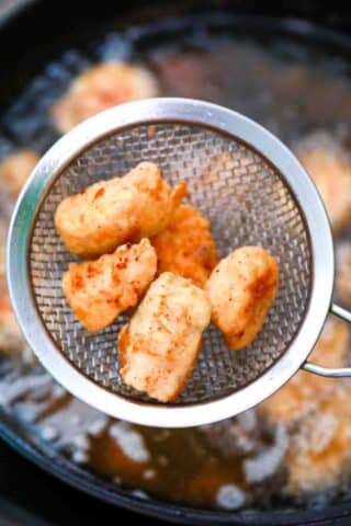 frying chicken nuggets