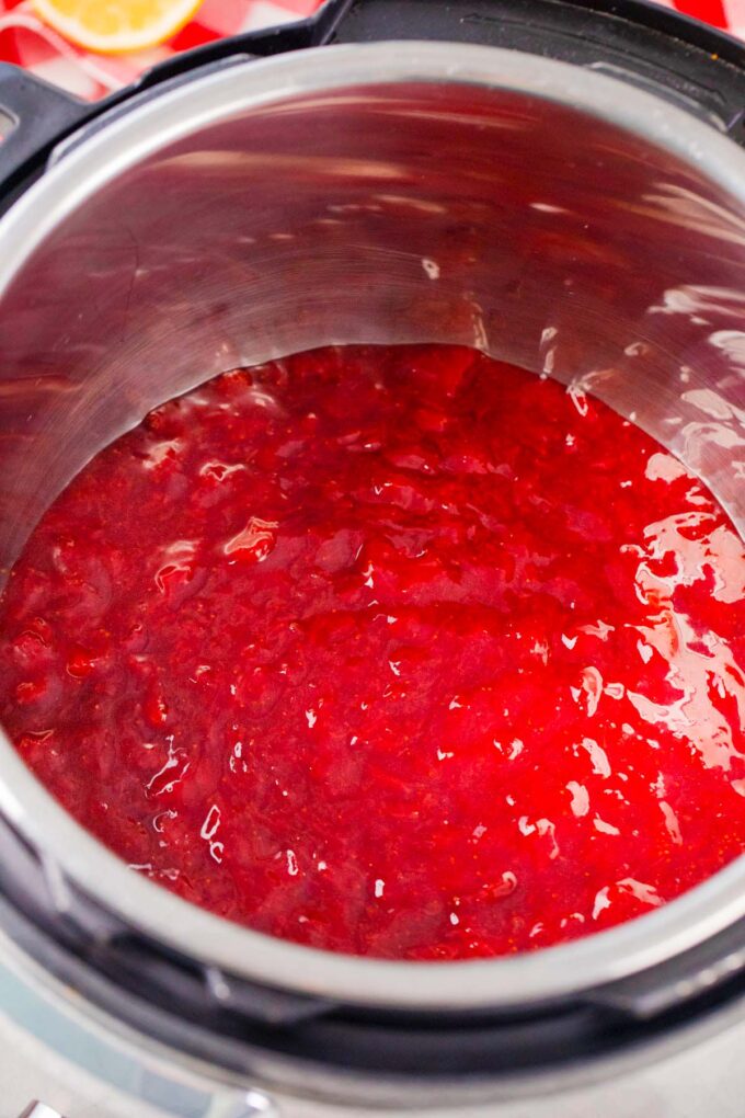 Instant pot strawberry jam.