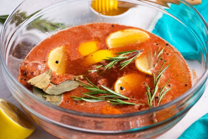 Brine for grilled pork chops.